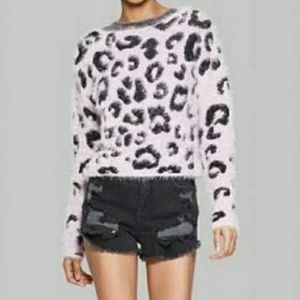 Fuzzy Fable Leopard Print Sweater